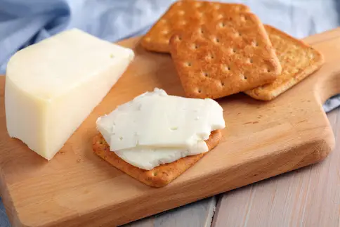 photo of cheese and crackers
