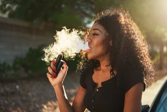 woman vaping