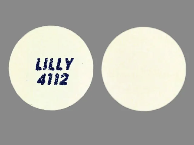Olanzapine (Zyprexa) LILLY 4112 Pill Image
