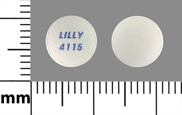 Olanzapine (Zyprexa) LILLY 4115 Pill Image