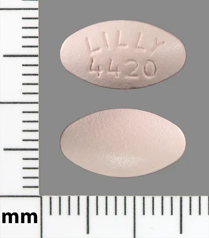 Olanzapine (Zyprexa) LILLY 4420 Pill Image