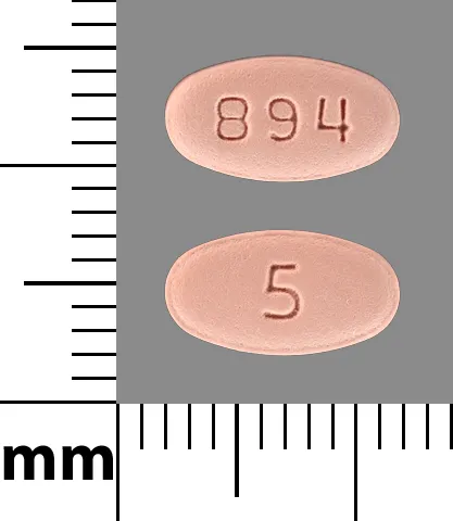 Eliquis (Apixaban) 894 5 Pill Image