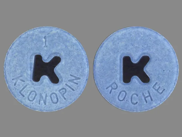 Clonazepam (Klonopin) 1 K KLONOPIN K ROCHE Pill Image