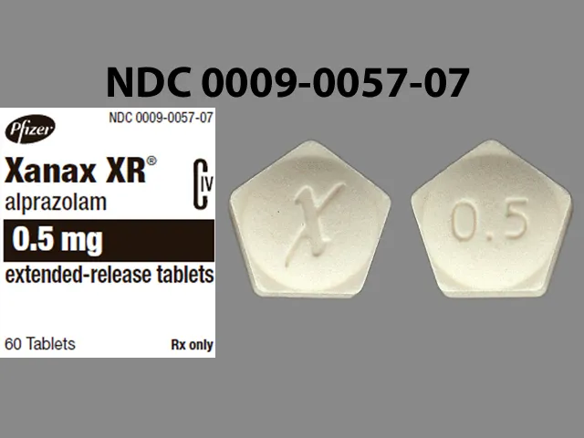Alprazolam (Xanax) X 0.5 Pill Image