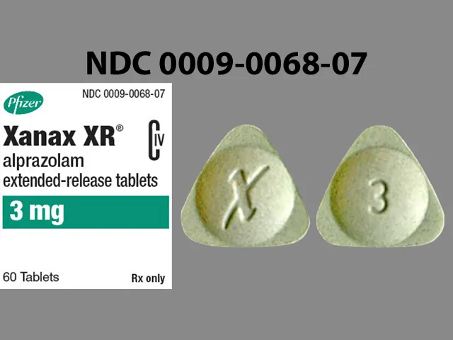 Alprazolam (Xanax) X 3 Pill Image