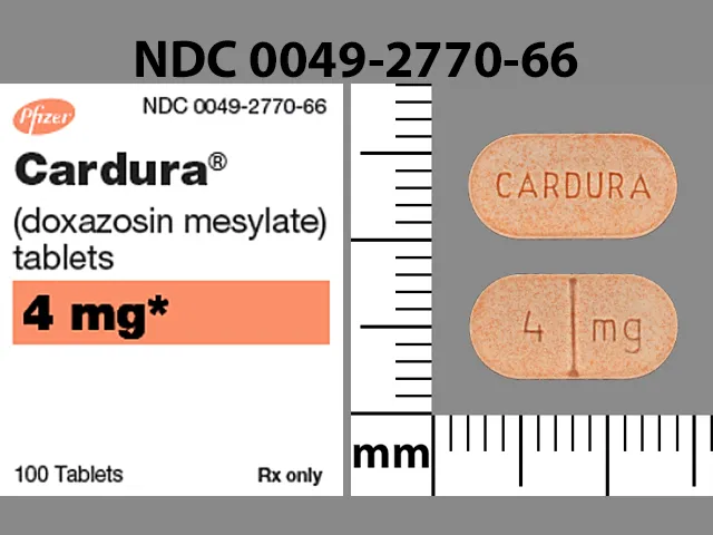 Doxazosin (Cardura) CARDURA 4 MG Pill Image