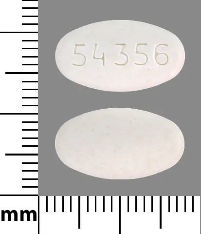Valacyclovir (Valtrex) 54356 Pill Image