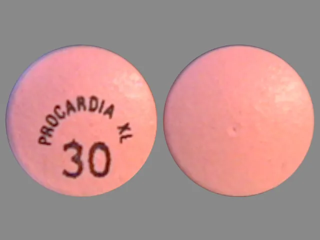 Nifedipine (Procardia) PROCARDIA XL 30 Pill Image