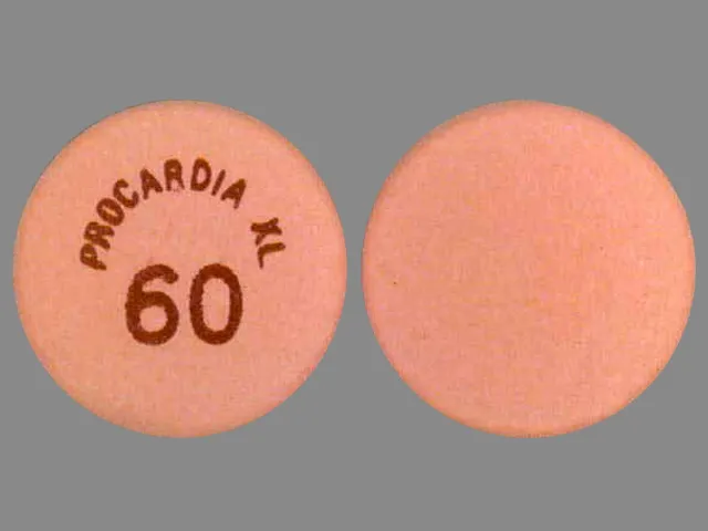 Nifedipine (Procardia) PROCARDIA XL 60 Pill Image