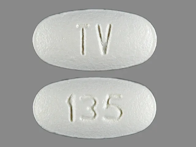 Carvedilol (Coreg, Coreg CR) TV 135 Pill Image