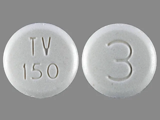 Acetaminophen/Codeine (Tylenol with Codeine) TV 150 3 Pill Image