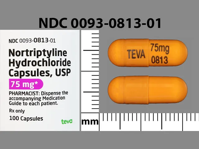 Nortriptyline TEVA 75MG 0813 Pill Image