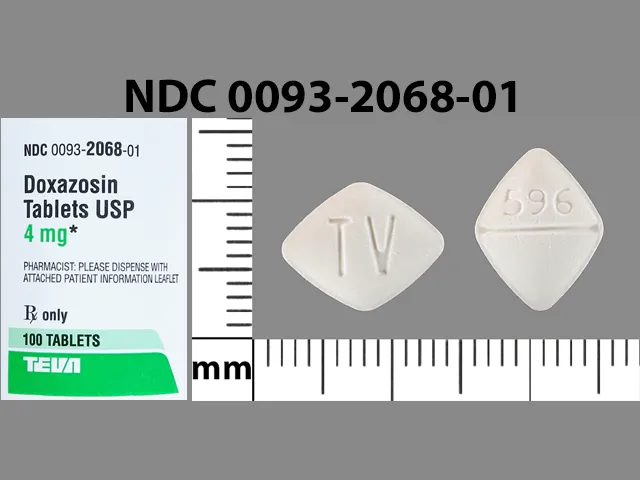 Doxazosin (Cardura) TV 596 Pill Image