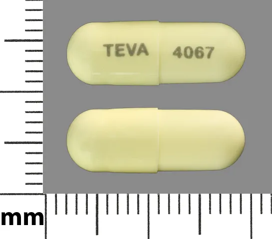 Prazosin (Minipress) TEVA 4067 Pill Image