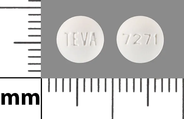 Pioglitazone (Actos) TEVA 7271 Pill Image