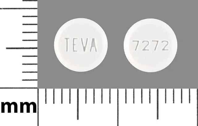 Pioglitazone (Actos) TEVA 7272 Pill Image