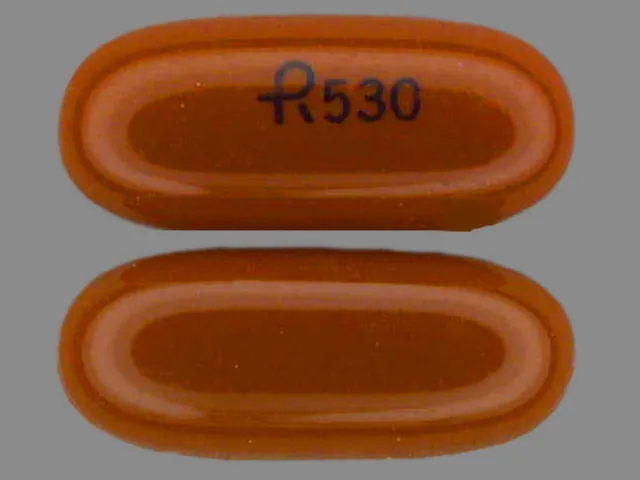 Nifedipine (Procardia) R530 Pill Image