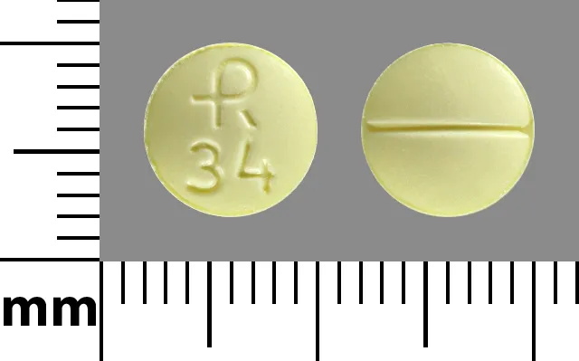 Clonazepam (Klonopin) R 34 Pill Image