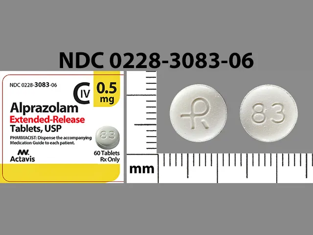 Alprazolam (Xanax) R 83 Pill Image