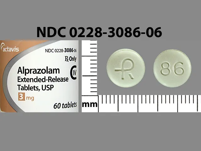Alprazolam (Xanax) R 86 Pill Image