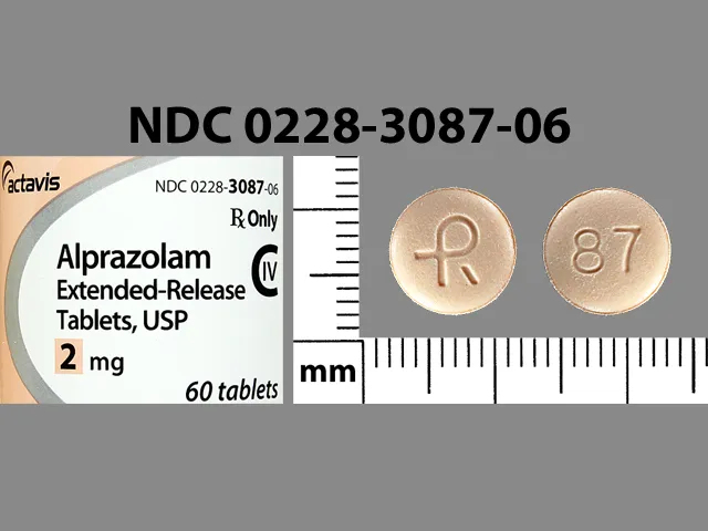 Alprazolam (Xanax) R 87 Pill Image