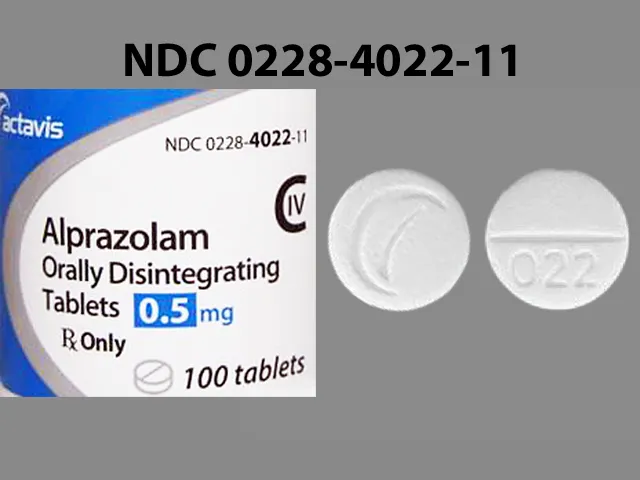Alprazolam (Xanax) LOGO 022 Pill Image