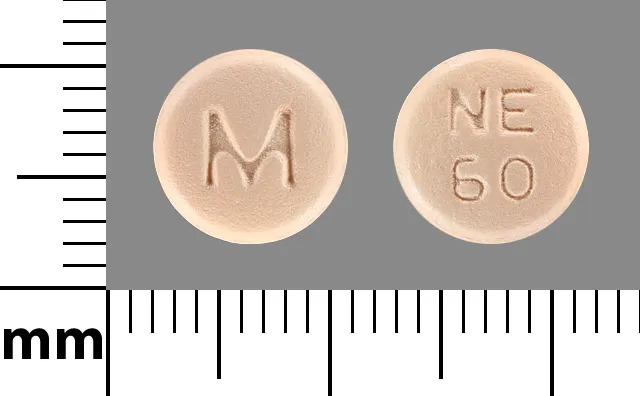 Nifedipine (Procardia) M NE 60 Pill Image