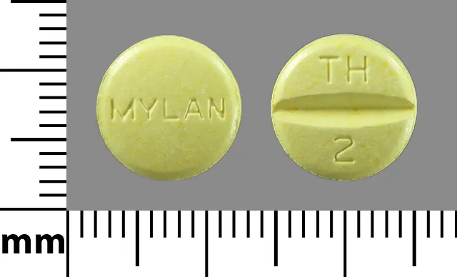 Triamterene/Hydrochlorothiazide (Dyazide, Maxzide) MYLAN TH 2 Pill Image