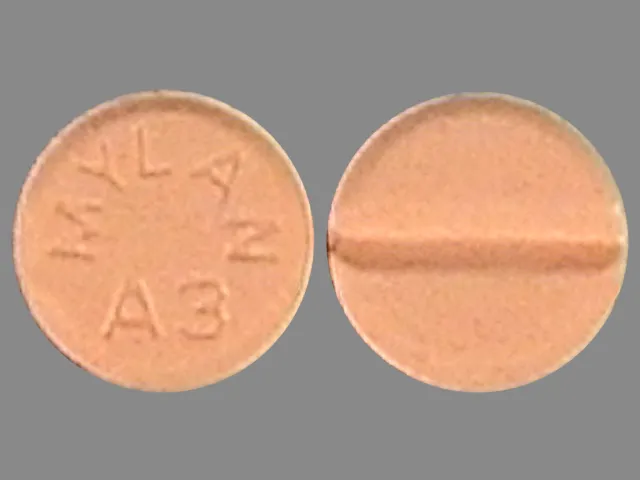 Alprazolam (Xanax) MYLAN A3 Pill Image