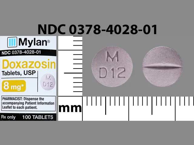 Doxazosin (Cardura) M D12 Pill Image