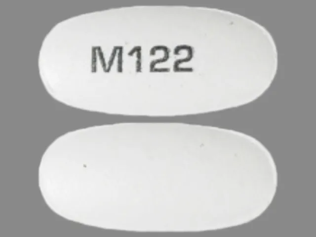 Valacyclovir (Valtrex) M122 Pill Image