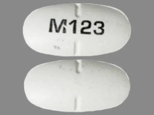 Valacyclovir (Valtrex) M123 Pill Image
