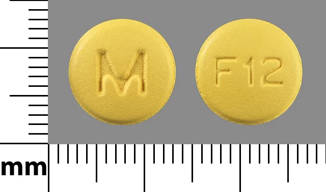 Felodipine (Plendil) M F12 Pill Image