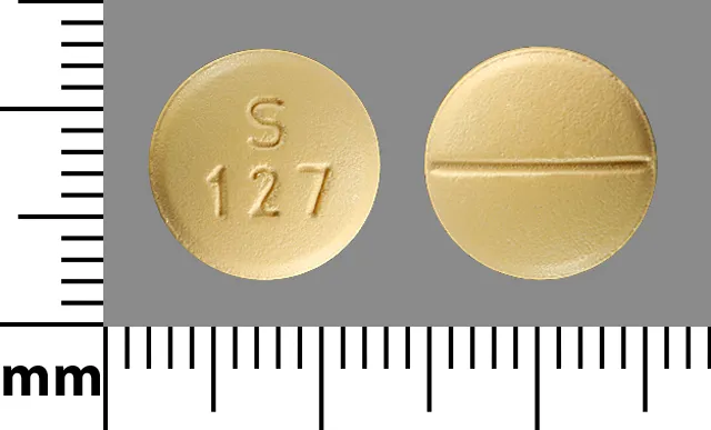 Sertraline (Zoloft) S 127 Pill Image
