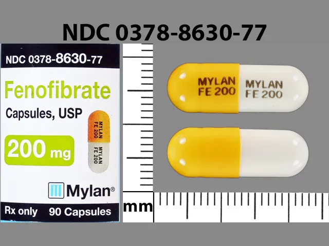 Fenofibrate MYLAN FE 200 MYLAN FE 200 Pill Image