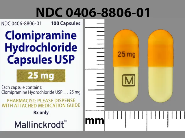Clomipramine (Anafranil) 25 MG M Pill Image