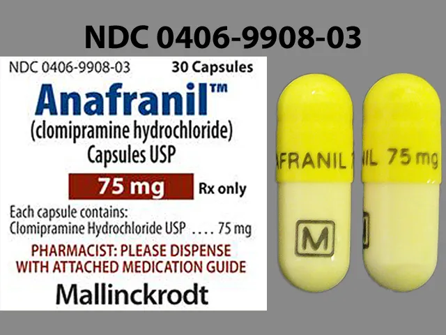 Clomipramine (Anafranil) ANAFRANIL 75 MG M Pill Image