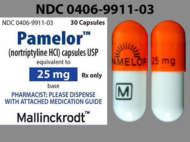 Nortriptyline LOGO PAMELOR M 25 MG Pill Image