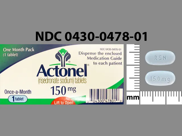 Risedronate (Actonel, Atelvia) RSN 150 MG Pill Image