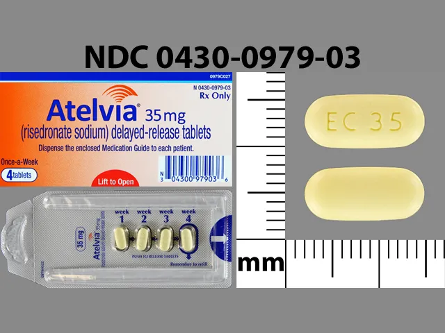 Risedronate (Actonel, Atelvia) EC 35 Pill Image
