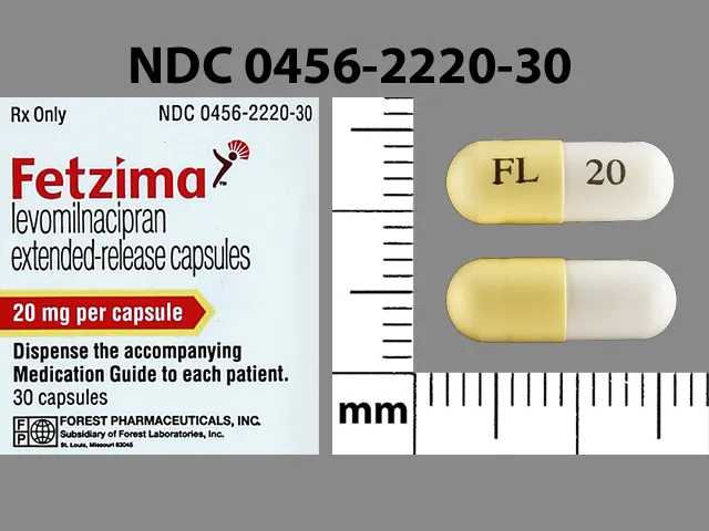 Levomilnacipran (Fetzima) FL 20 Pill Image