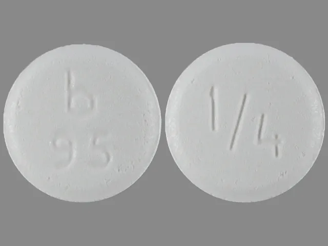 Clonazepam (Klonopin) B 95 1/4 Pill Image