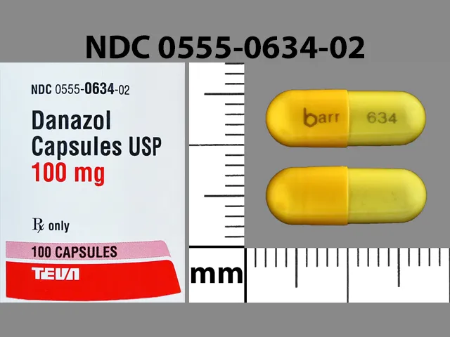 Danazol (Danocrine) BARR 634 Pill Image