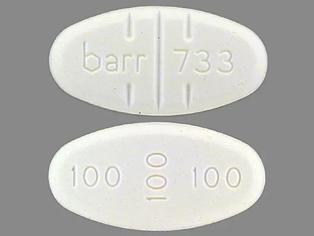 Trazodone BARR 733 100 100 100 Pill Image