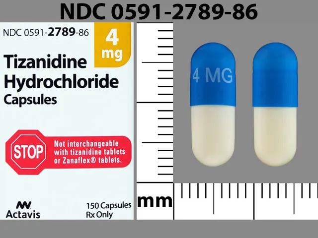 Tizanidine (Zanaflex) 4 MG Pill Image