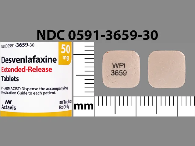 Desvenlafaxine (Pristiq) WPI 3659 Pill Image