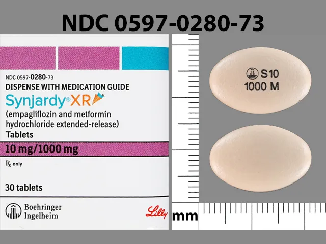 Synjardy (Empagliflozin/Metformin) LOGO S10 1000 M Pill Image