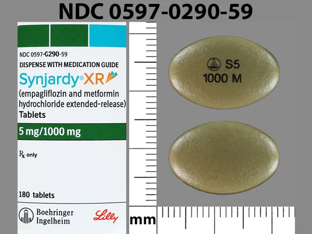 Synjardy (Empagliflozin/Metformin) LOGO S5 1000 M Pill Image