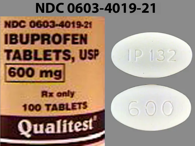 Ibuprofen (Advil, Caldolor, Motrin) IP 132 600 Pill Image