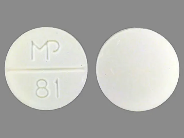 Sulfamethoxazole/Trimethoprim (Bactrim, Septra, and others) MP 81 Pill Image